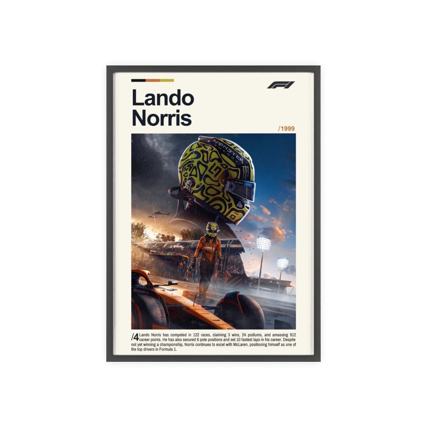 Lando Norris Framed Poster