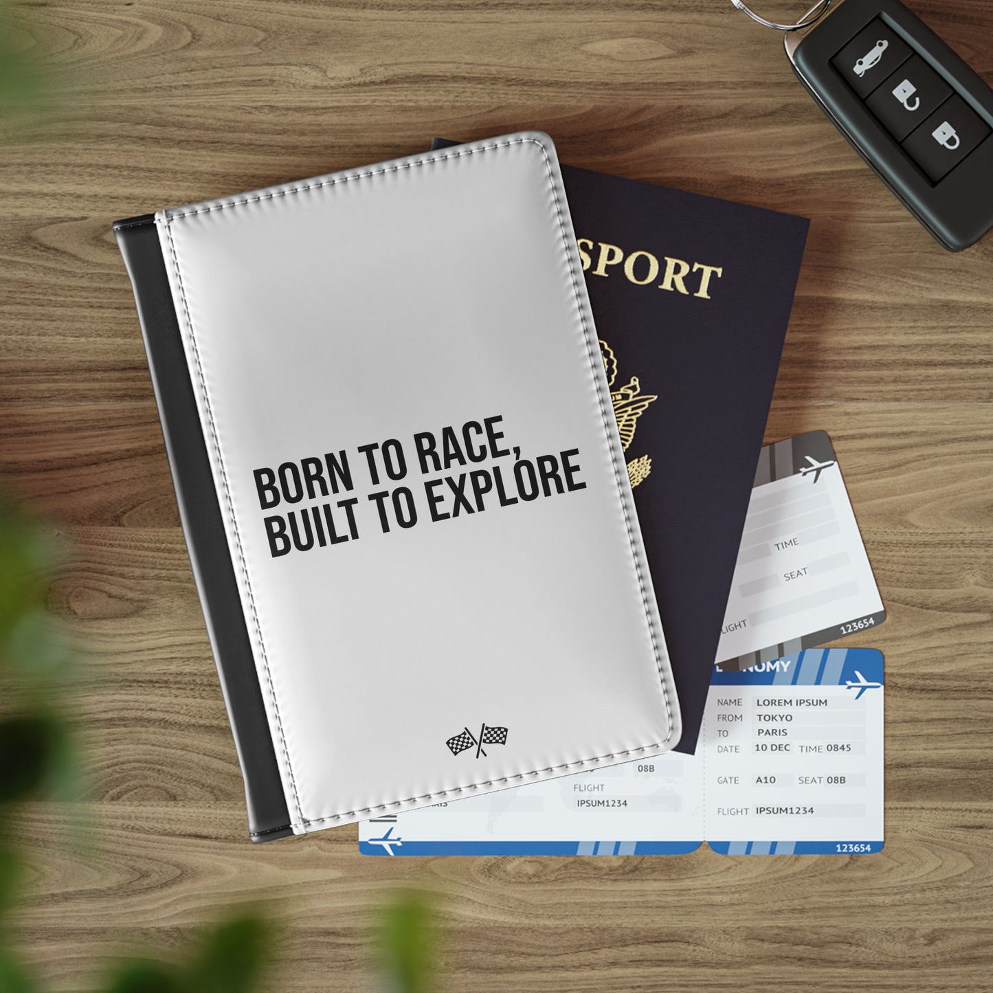 "Born To Race, Built To Explore" Passport Cover